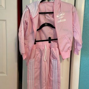 Girls Light Pink Adidas set